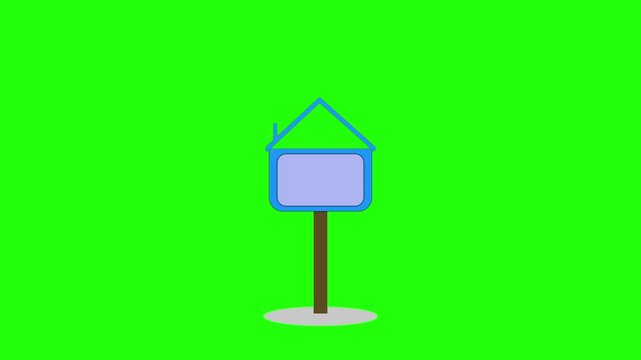 Animated postal service letter. Animated mailbox icon. Moving letters and mailboxes.