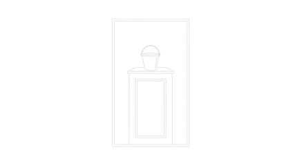 Fototapeta premium Minimalist Line Art of a Bucket on a Pedestal