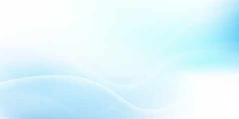 Obraz premium Abstract Light Blue and White Smooth Dynamic Wave Background with Copyspace. Vector illustration