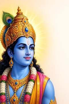 Lord Vishnu on Vaikunth Ekadashi, Krishna/Krushna Janmashtami, Ram Navami, Narsimha Jayanti, Onam, Ekadashi Vrat, Ananta Chaturdashi, Tulasi Vivah, Nirjala Ekadashi, Varah Jayanti, Aashadhi Ekadashi