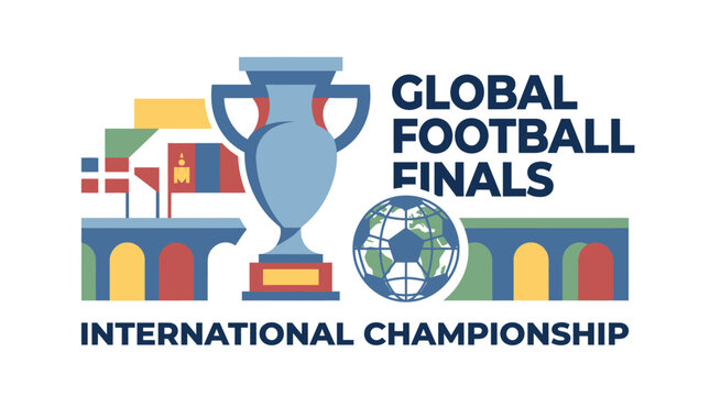 International Football Tournament and Soccer Championship Vector