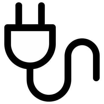 Vector of a black electrical plug