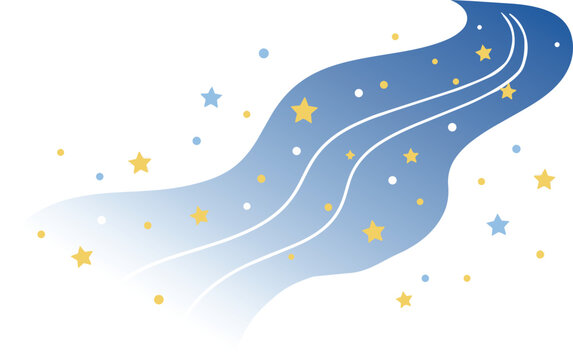 かわいい天の川のベクターイラスト