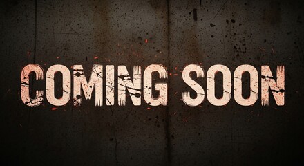 Obraz premium Gritty textures, glowing text: Anticipation builds.
