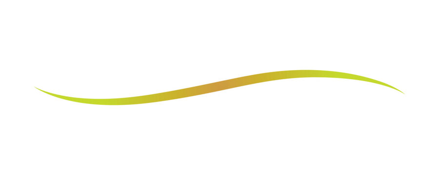 Gradient yellow and orange wavy line curved shape