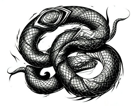 black and white snake