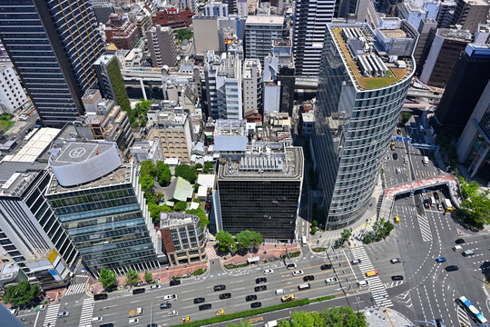 大阪市北区梅田の街並み