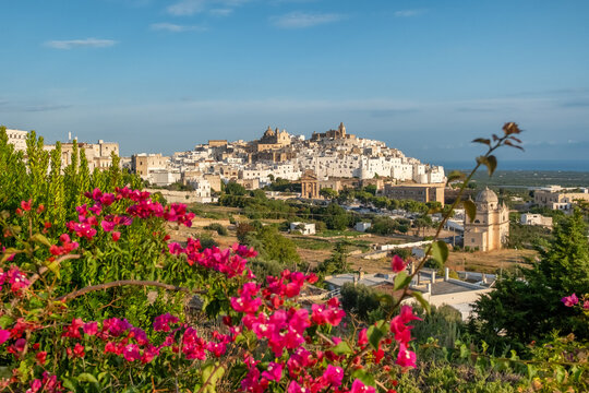 Beautiful view of Ostuni the White City, Puglia, Italy