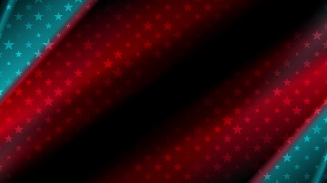 Smooth concept elegant diagonal stripes USA flag abstract background. Corporate American red blue flag motion design. Seamless loop. Video animation Ultra HD 4K 3840x2160