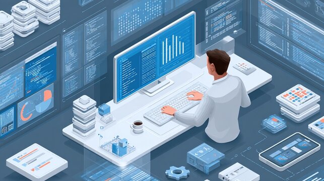 Developers orchestrate AI agents to automate code, data, and tasks through intelligent workflows, system integration, productivity optimization, scalable software architecture, and digital operations.