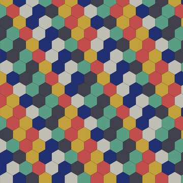 Riso flat hex columns pattern