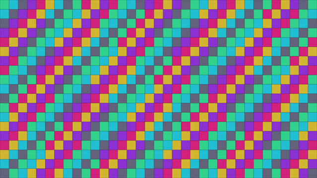 Neon flat iso staircase pattern