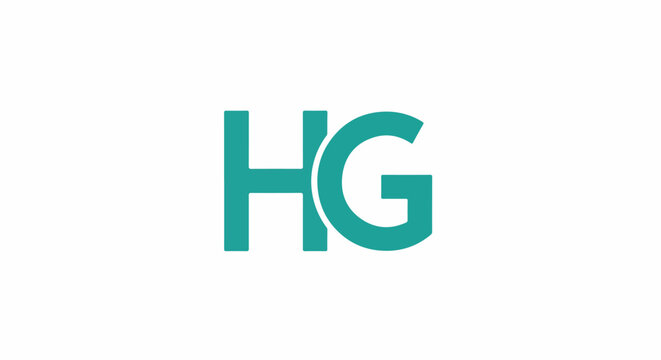 Teal colored letters H and G are displayed against a white background