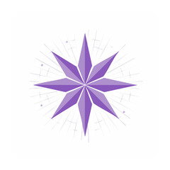 Obraz premium Minimalist purple flower vector design