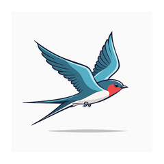 Obraz premium Blue paper airplane with red tail