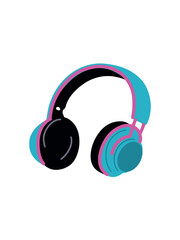 Naklejka premium sleek over ear headphones minimal design clean white backdrop display