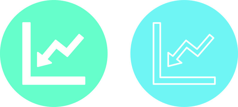 Graph Down Vector Icon
