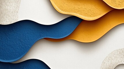 Fototapeta premium Colorful shapes blend seamlessly creating a relaxing and artistic atmosphere
