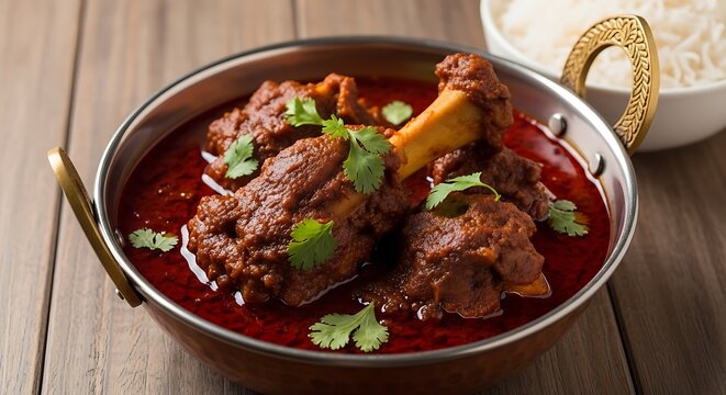 Mutton Kosha in Bengali style curry sauce