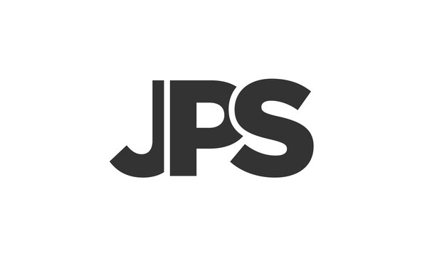 JPS logo design template with strong and modern bold text. Initial based vector logotype featuring simple and minimal typography. Trendy company identity.