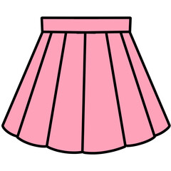 cartoon illustration of a pink skirt  © GOOKKIK