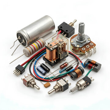 Collection of Electronic Components and Circuit Elements 8.