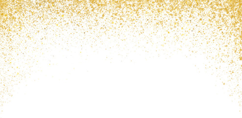 Fototapeta premium Golden glitter frame, gold confetti background template, festive sparkle border for celebration, party and elegant design