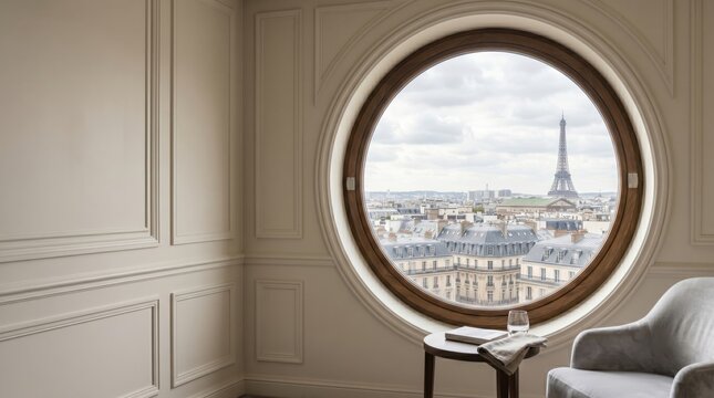 Luxury Window View Over Paris