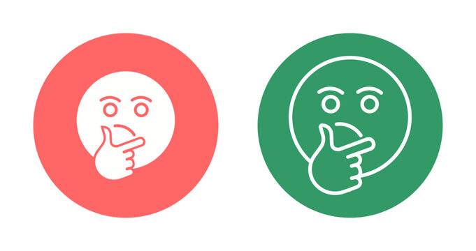 Thinking Face Icon Design