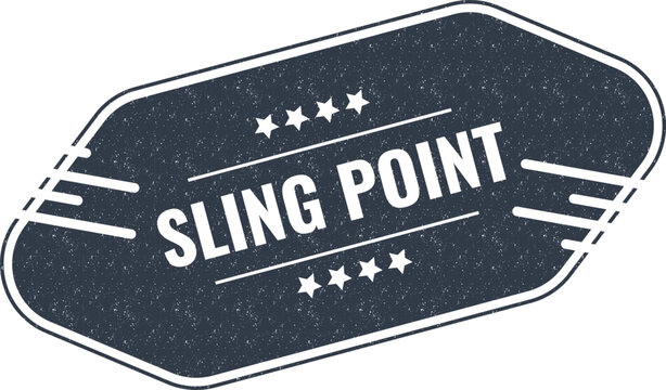 Sling Point retro vintage label stamp badge for marking logistics shipping delivery and distribution warehouse operations