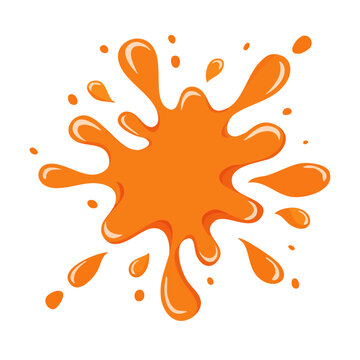 Flat design orange octopus icon