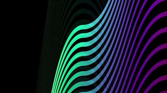 Gradient Wave Lines Animation Abstract 4K
