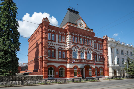 OREL, RUSSIA - MAY 25, 2026: Facade of an old commercial bank building. Orel
