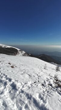 snow covered mountains