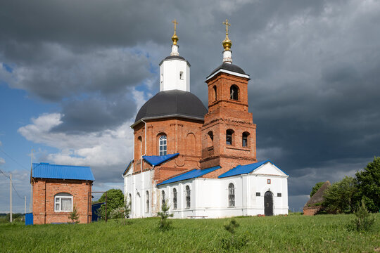 View on the Church of St. Michael the Archangel on the territory of the Saburov fortress. Oryol region, Russia