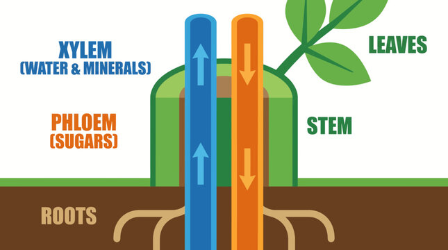 Vascular Plant Xylem Phloem Transport System