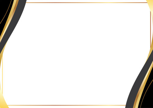 luxury award certificate background layout with dark black gold curve