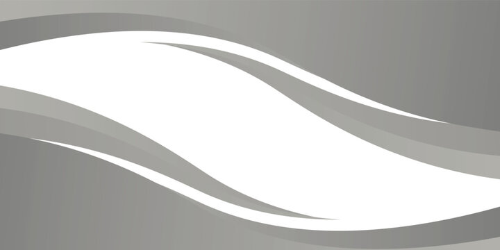 Flowing waves and swooshes with silver gradient for a luxurious border or footer on a certificate, banner
