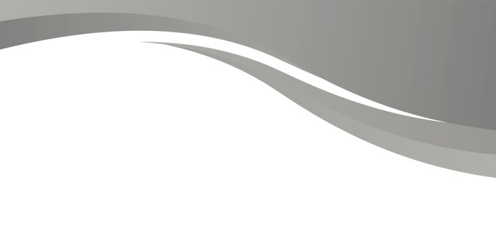 Flowing waves and swooshes with silver gradient for a luxurious border or footer on a certificate, banner