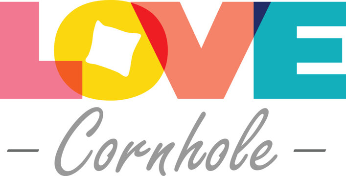 Great colorful editable vector love cornhole background design for any media	