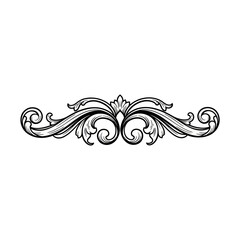 Fototapeta premium Ornate decorative design element illustration.
