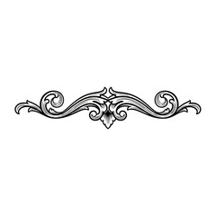 Fototapeta premium Ornate Decorative Floral Swirl Design Element.