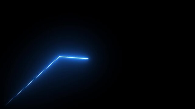 Glowing Neon Lights Line Abstract Banner Wallpaper Background Template Straight neon lazer line