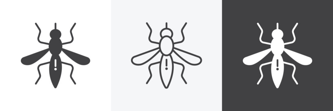 Mosquito icon set for web