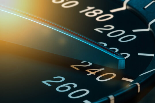 Detail of needle of odometer or speedometer of a car 2