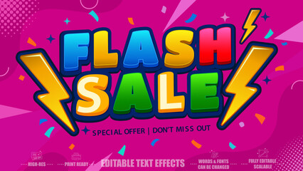 Obraz premium Flash sale editable text effects - Font by font