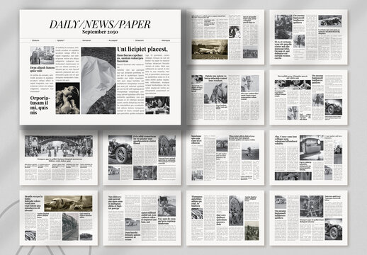 Daily News Paper Landscape Template