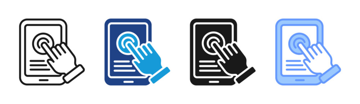 Mobile Touch icon set multiple style collection