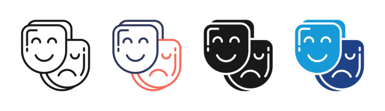 Mood Expression icon set multiple style collection