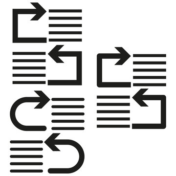 Indent and outdent text formatting icon set for UI design vector. Ideal for web application toolbars and word processor menus.